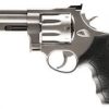 Taurus 608 Stainless 4" 357 Magnum Revolver - Stainless/Silver, 4" Barrel, 8 Rounds, Polymer Grips, 3-Dot Sights